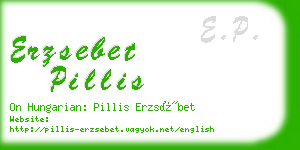 erzsebet pillis business card